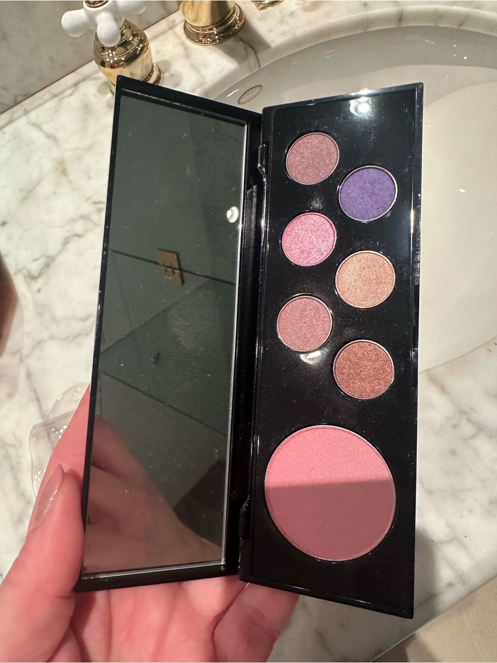 Shimmer & Satin Pink-Purple Eyeshadow and Blush Palette